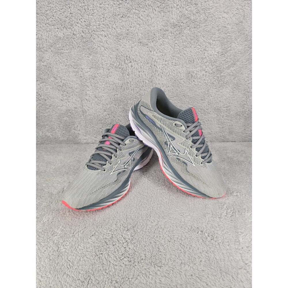 ​Mizuno Wave Rider 27 Women's Running Shoes Size 8.5 Gray Pink J1GD230321...